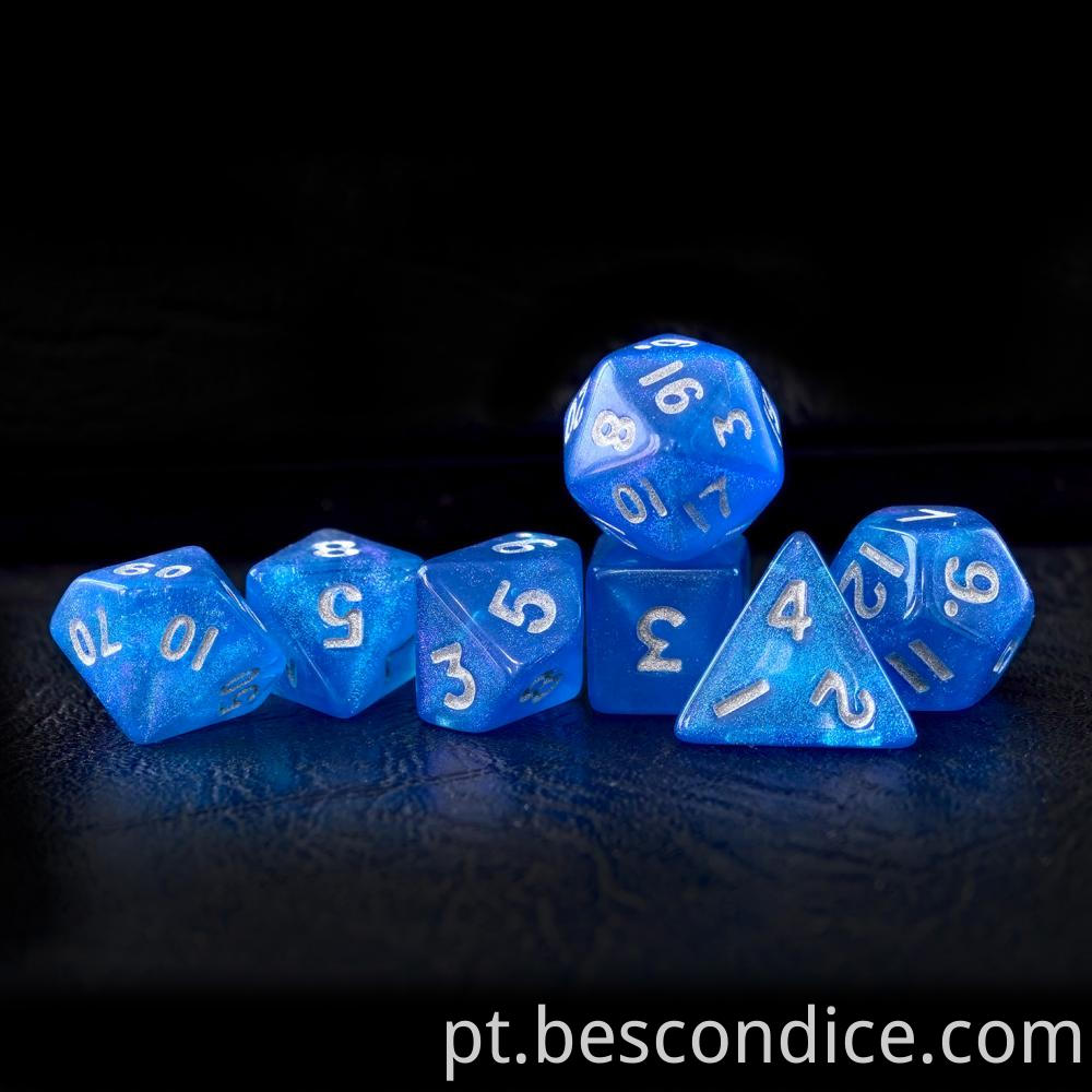 Mini Moonstone Rpg Poly Dice Set 2